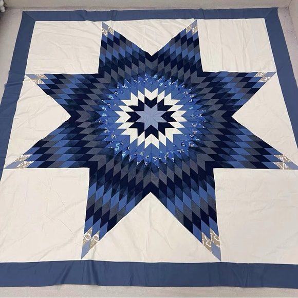 handmade Other - Handmade Texas Lone Star sewing Patchwork 100%Cotton Queen size Quilt Top/Topper